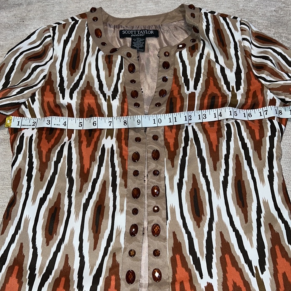 Scott Taylor Multi-Color Statement Jacket Petite … - image 4